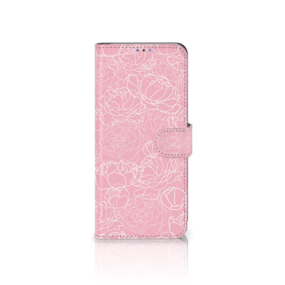 Motorola G8 Power Lite Hoesje White Flowers