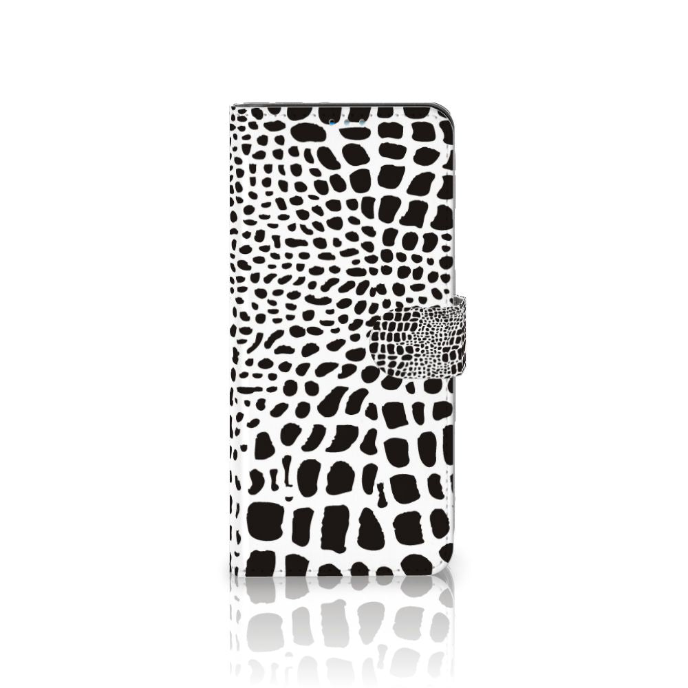 Motorola Moto G9 Plus Telefoonhoesje met Pasjes Slangenprint