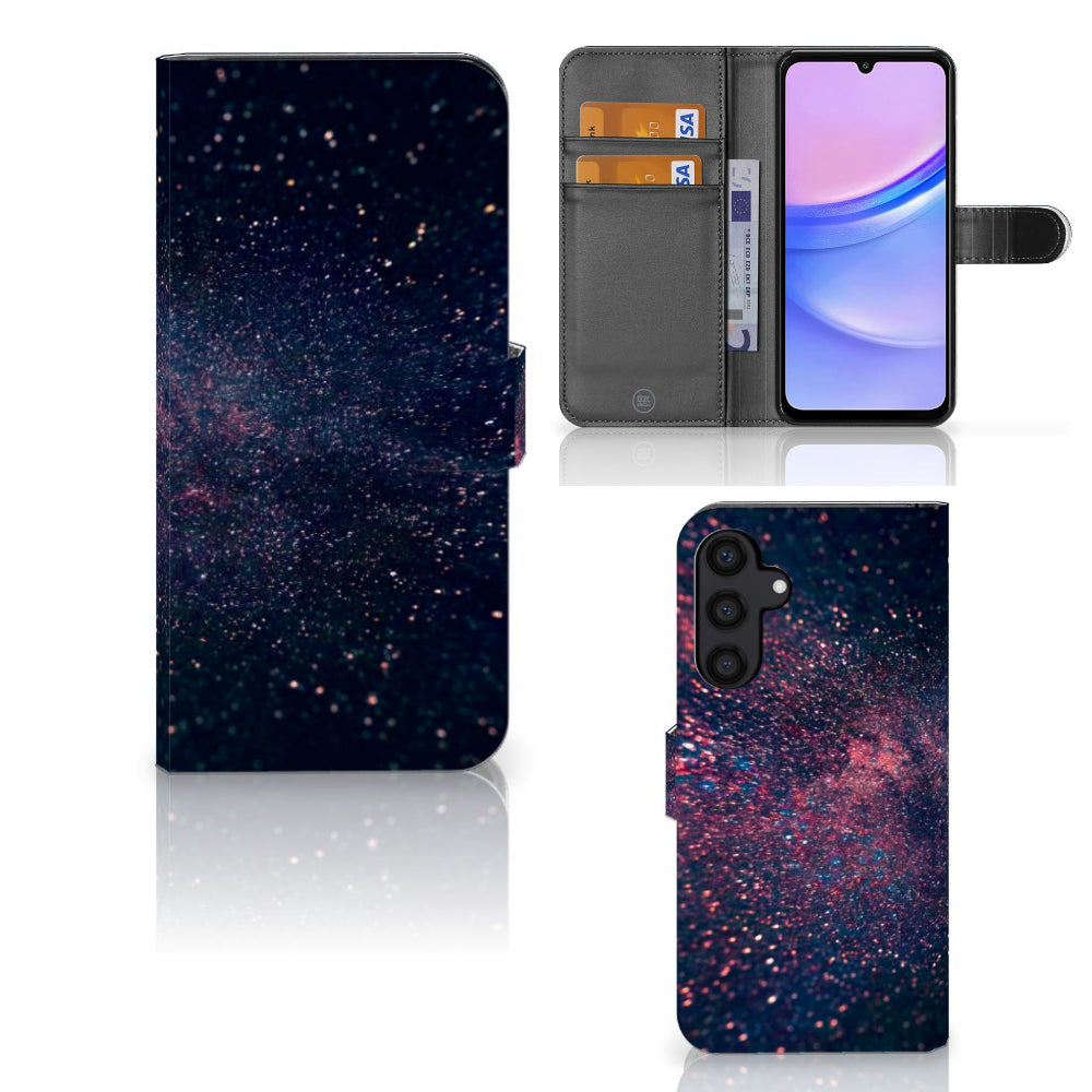 Samsung Galaxy A15 Book Case Stars