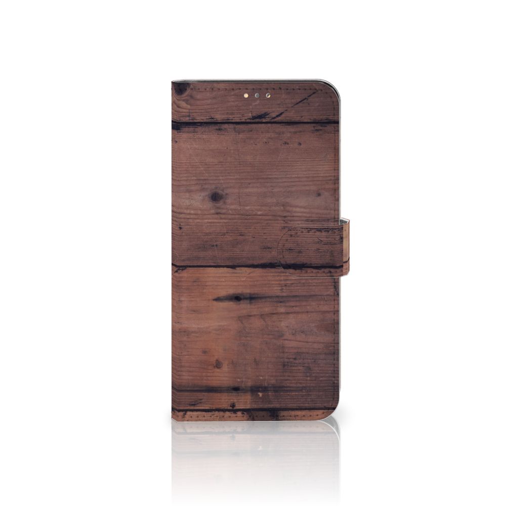 OPPO A15 Book Style Case Old Wood