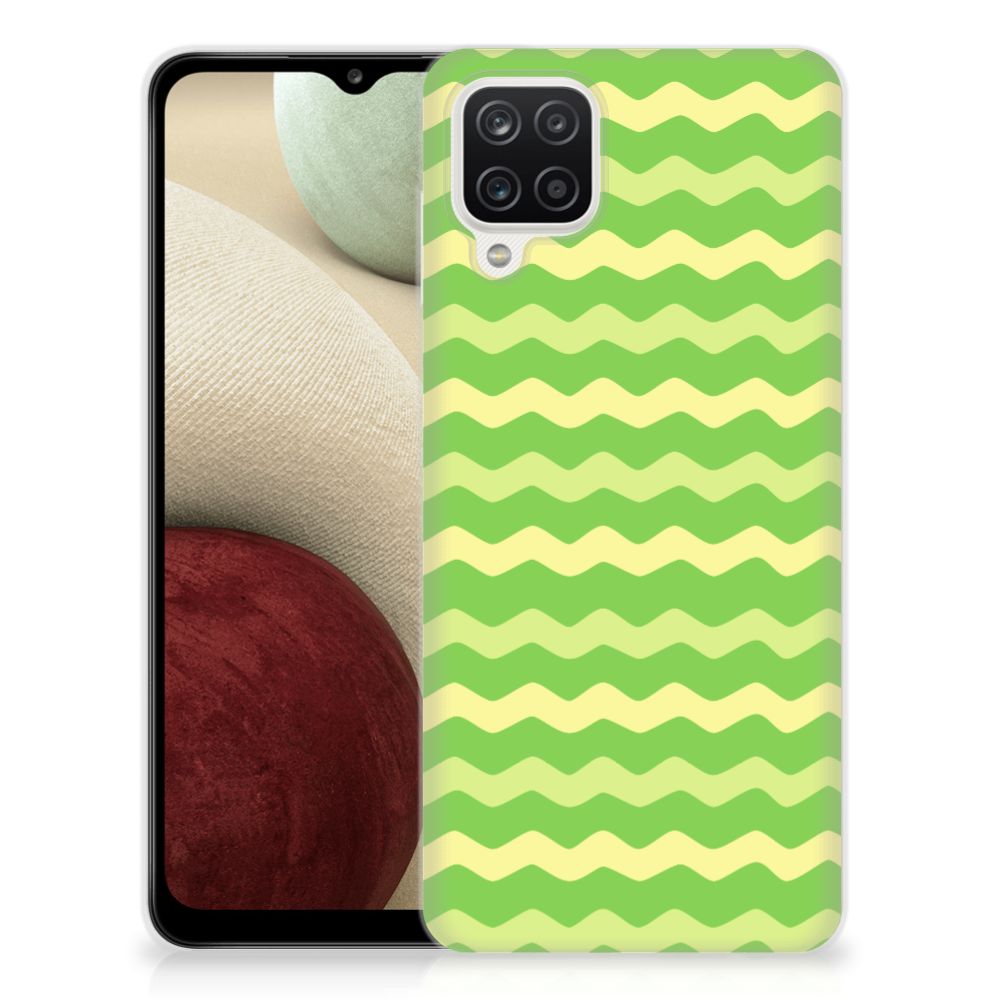 Samsung Galaxy A12 TPU bumper Waves Green