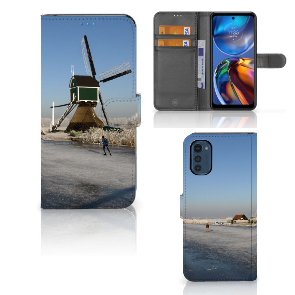 Motorola Moto E32 | Moto E32s Flip Cover Schaatsers