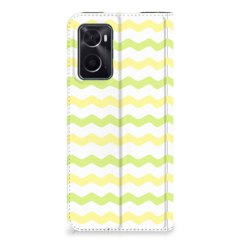 OPPO A96 | A76 Hoesje met Magneet Waves Yellow - B2C Telecom