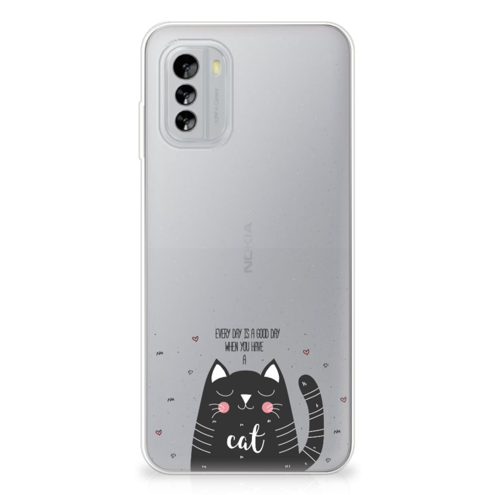 Nokia G60 Telefoonhoesje met Naam Cat Good Day