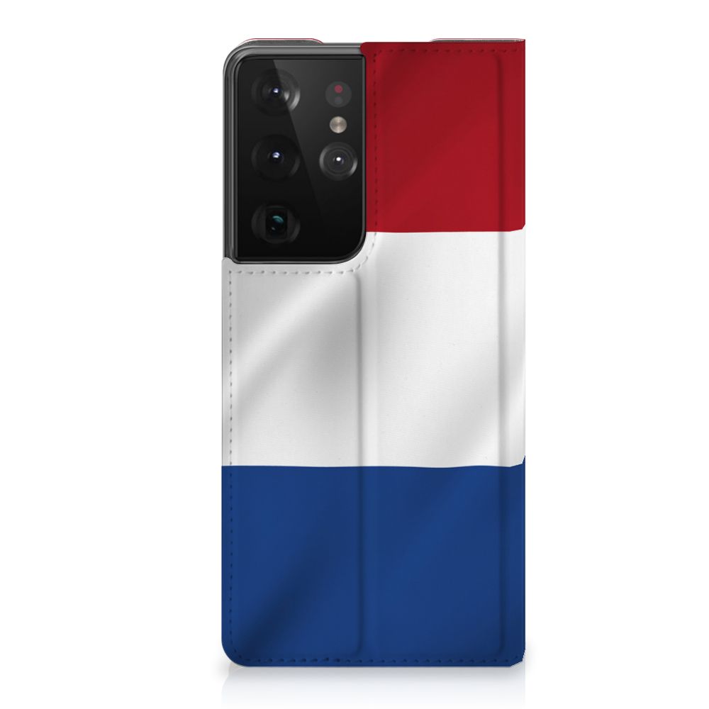Samsung Galaxy S21 Ultra Standcase Nederlandse Vlag - B2C Telecom
