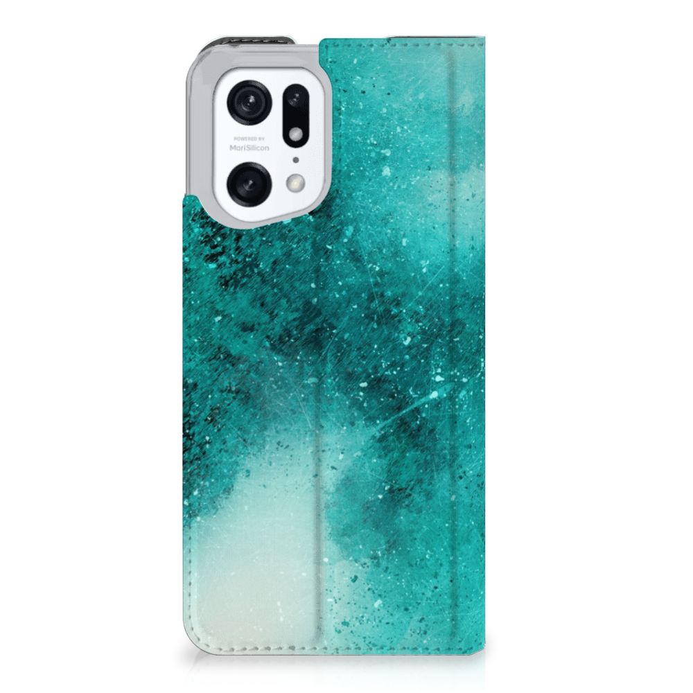 Bookcase OPPO Find X5 Pro Painting Blue - B2C Telecom