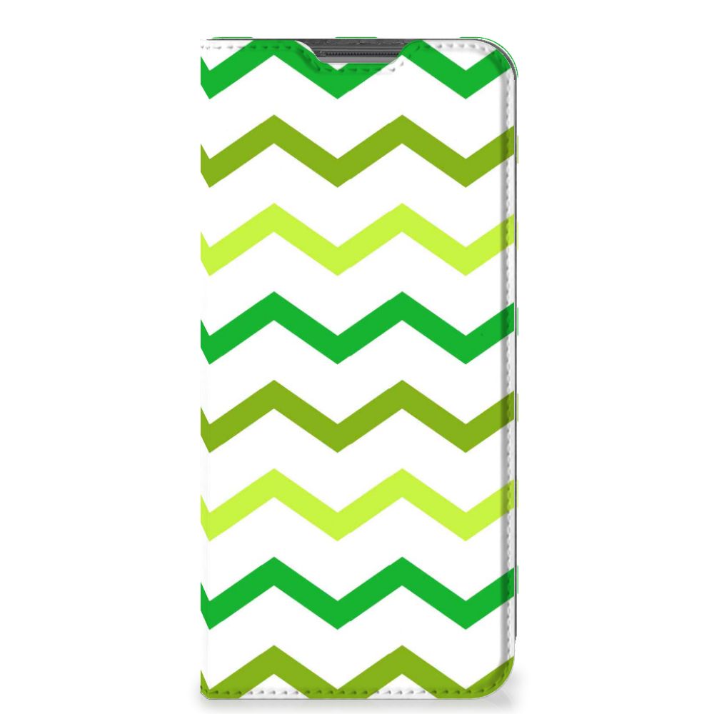 OPPO A96 | A76 Hoesje met Magneet Zigzag Groen