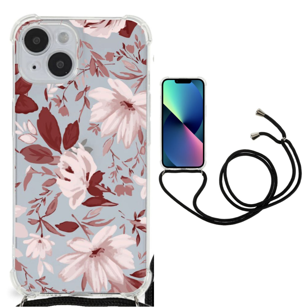 Back Cover iPhone 14 Watercolor Flowers