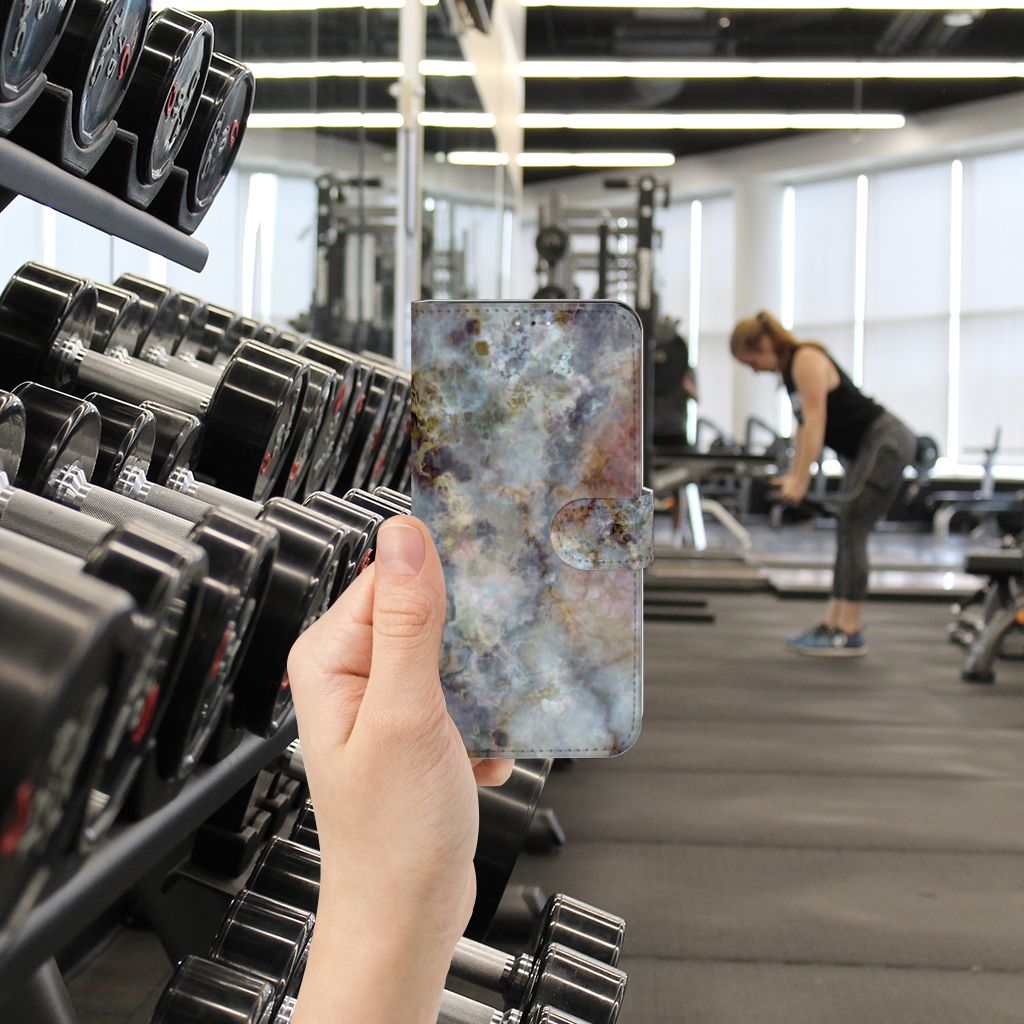Samsung Galaxy A33 5G Bookcase Marmer Grijs