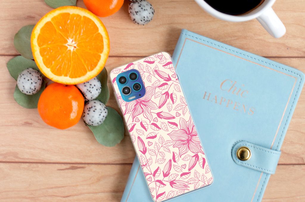 Motorola Moto G100 TPU Case Pink Flowers B2C Telecom