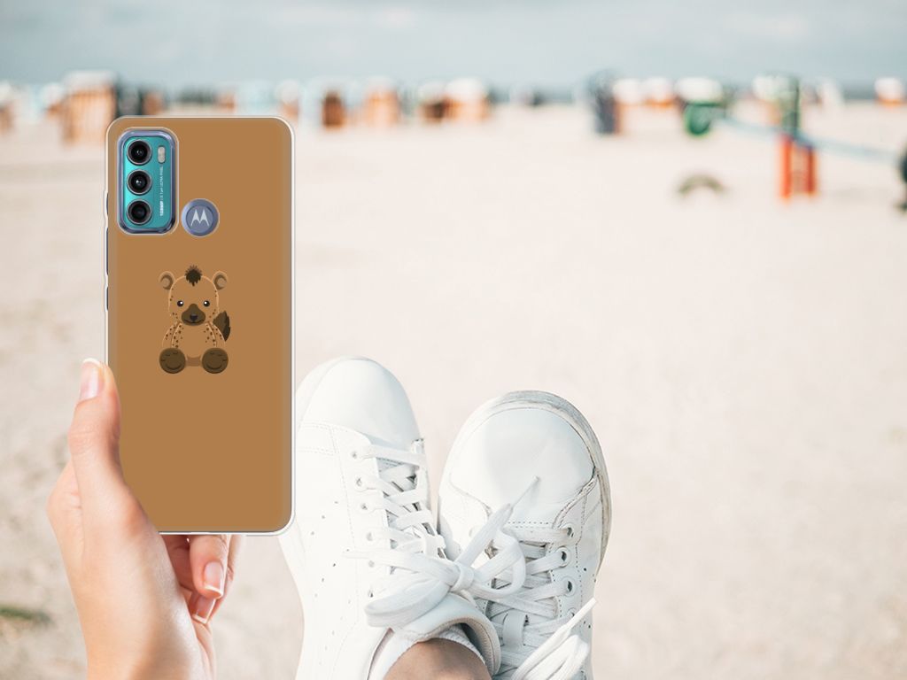 Motorola Moto G60 Telefoonhoesje met Naam Baby Hyena B2C Telecom