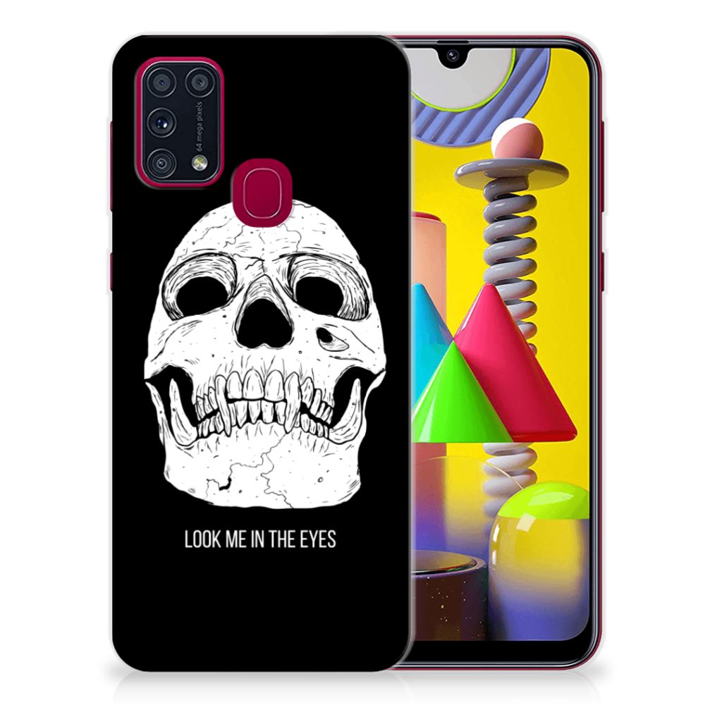 Silicone Back Case Samsung Galaxy M31 Skull Eyes B2C Telecom