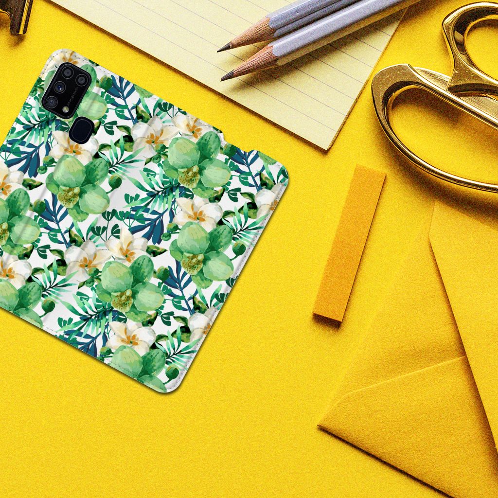 Samsung Galaxy M31 Smart Cover Orchidee Groen - B2C Telecom