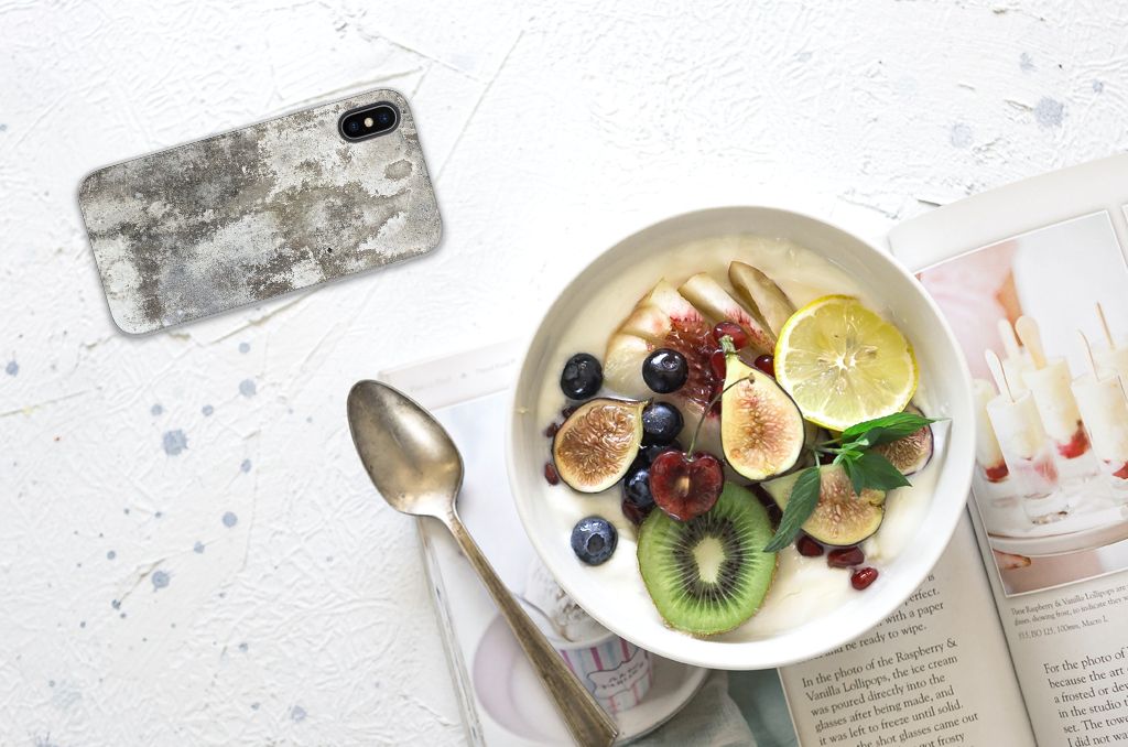 Apple iPhone X | Xs TPU Siliconen Hoesje Beton Print