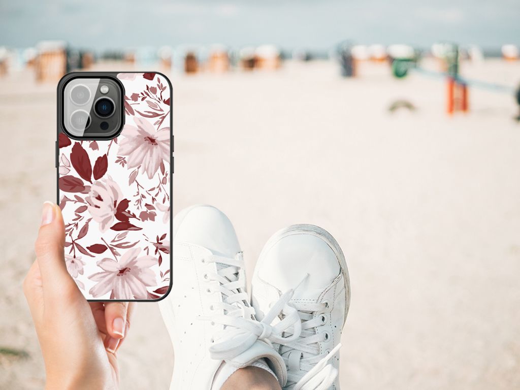 Kleurrijke Telefoonhoesje iPhone 13 Pro Max Watercolor Flowers B2C Telecom