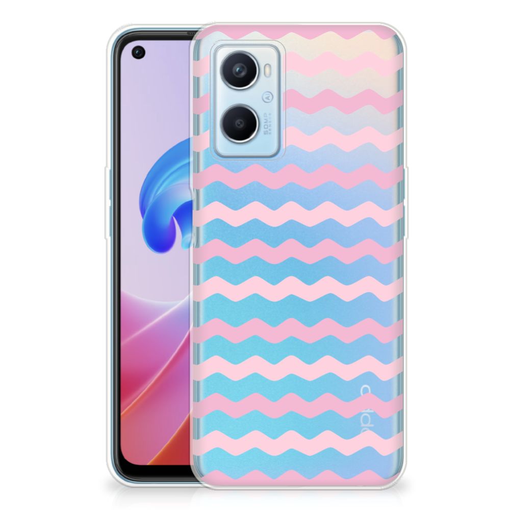 OPPO A96 | OPPO A76 TPU bumper Waves Roze B2C Telecom