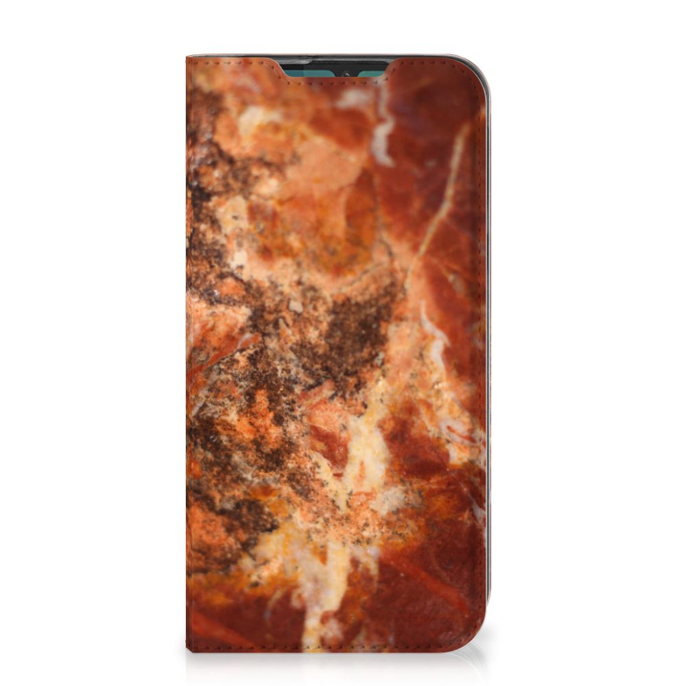 Motorola G8 Plus Standcase Marmer Bruin - B2C Telecom