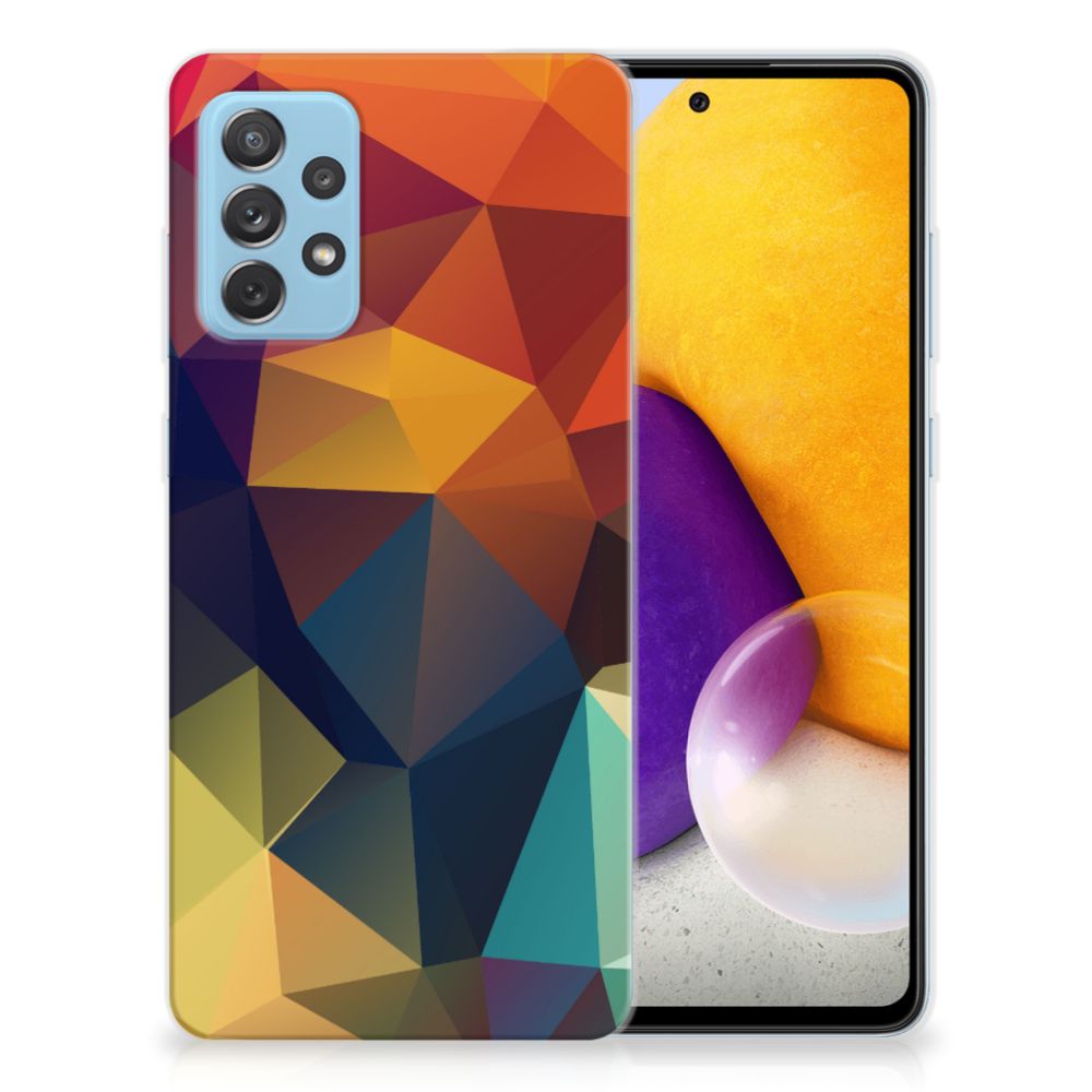 Samsung Galaxy A72 TPU Hoesje Polygon Color