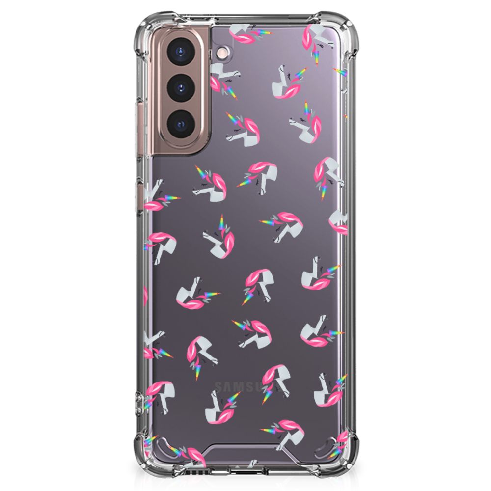 Doorzichtige Silicone Hoesje voor Samsung Galaxy S21 Plus Unicorns B2C Telecom