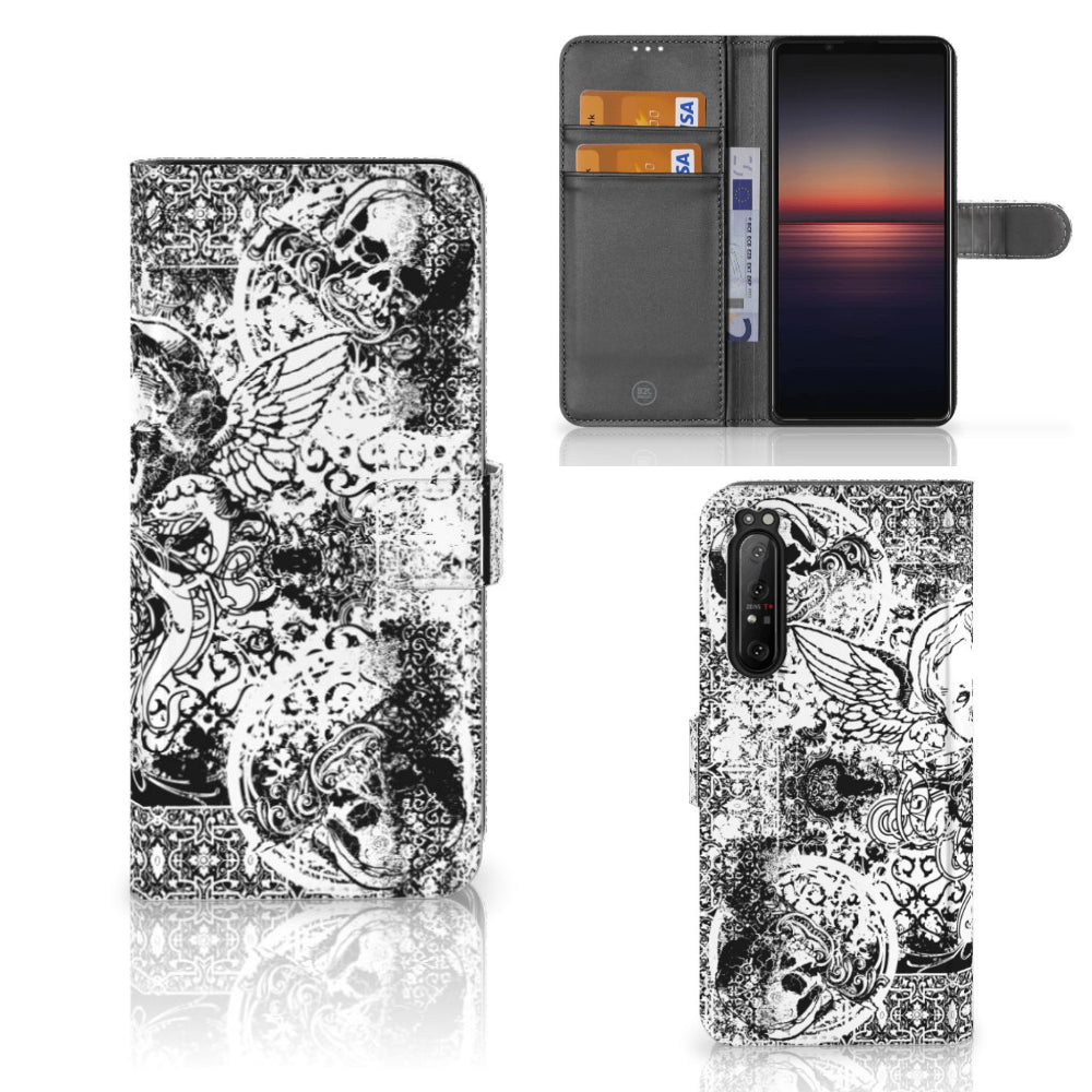 Telefoonhoesje met Naam Sony Xperia 1 II Skulls Angel