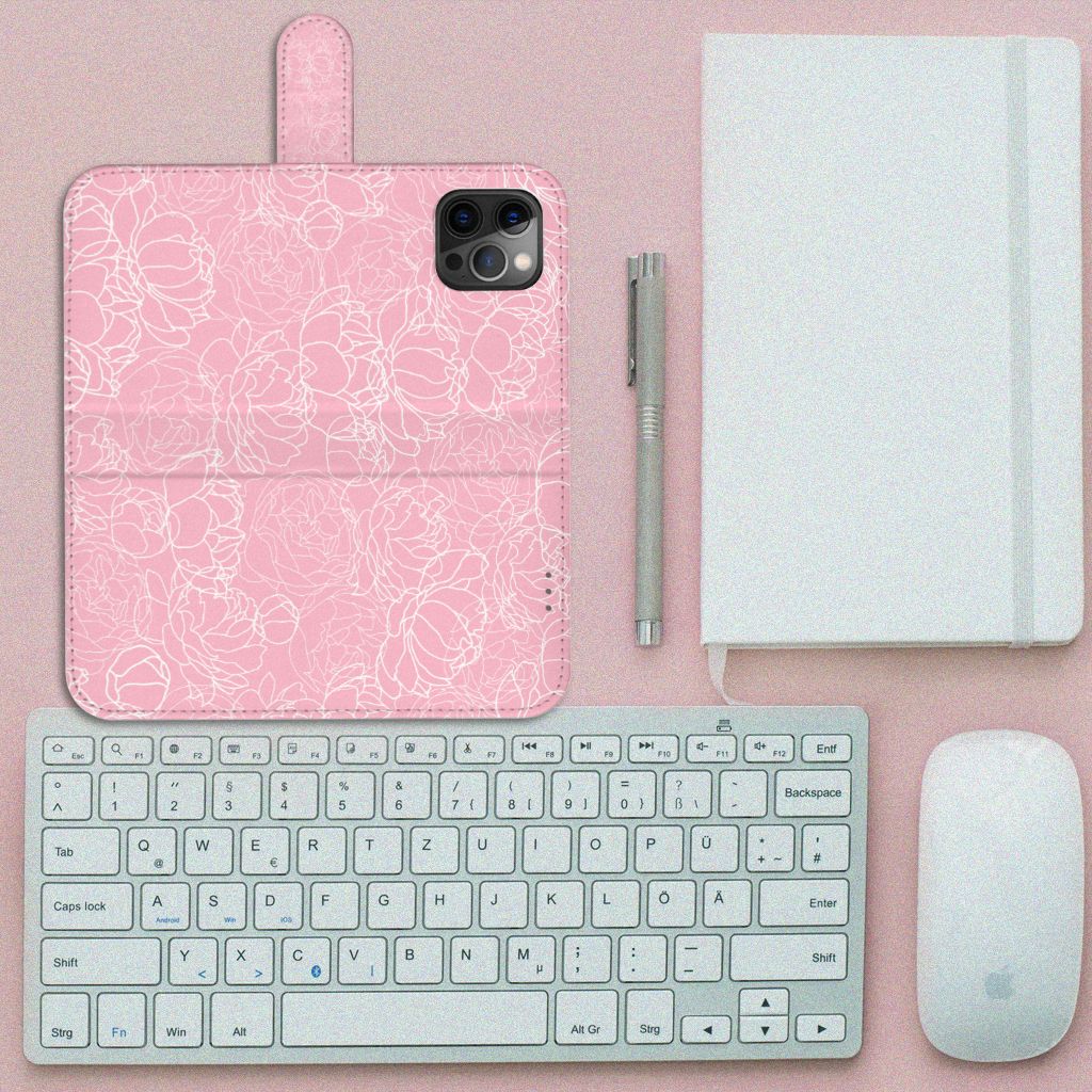 Apple iPhone 12 Pro Max Hoesje White Flowers