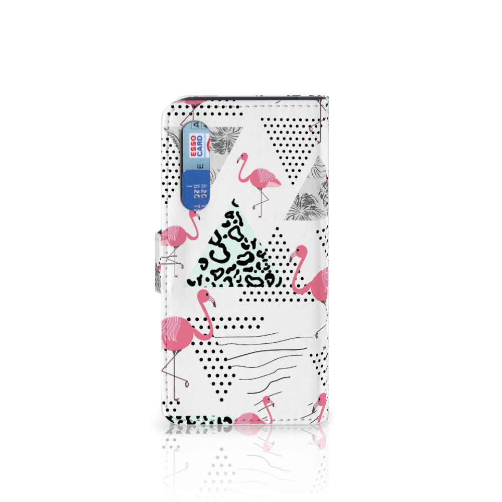 Xiaomi Mi 9 SE Telefoonhoesje met Pasjes Flamingo Triangle