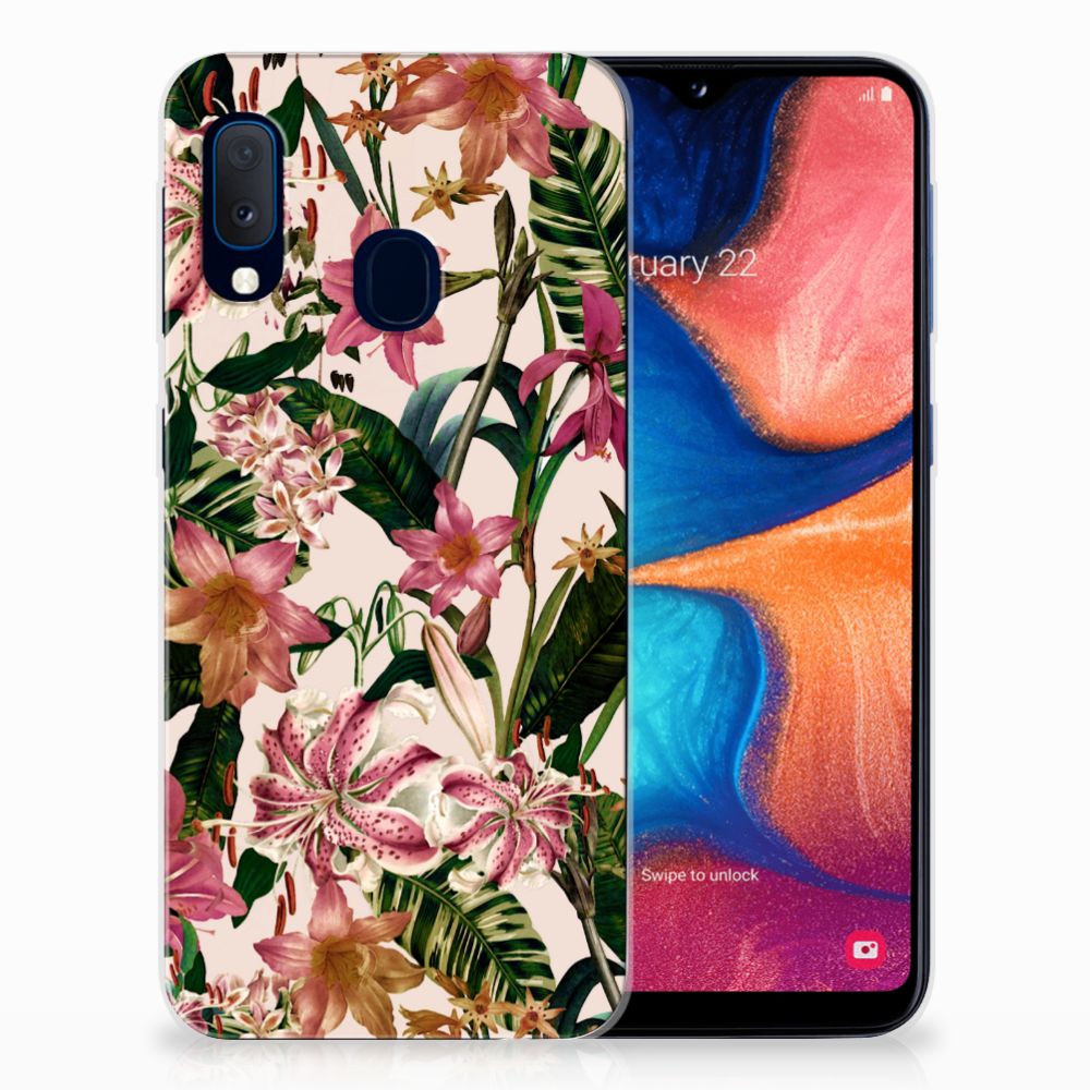 Samsung Galaxy A20e TPU Case Flowers