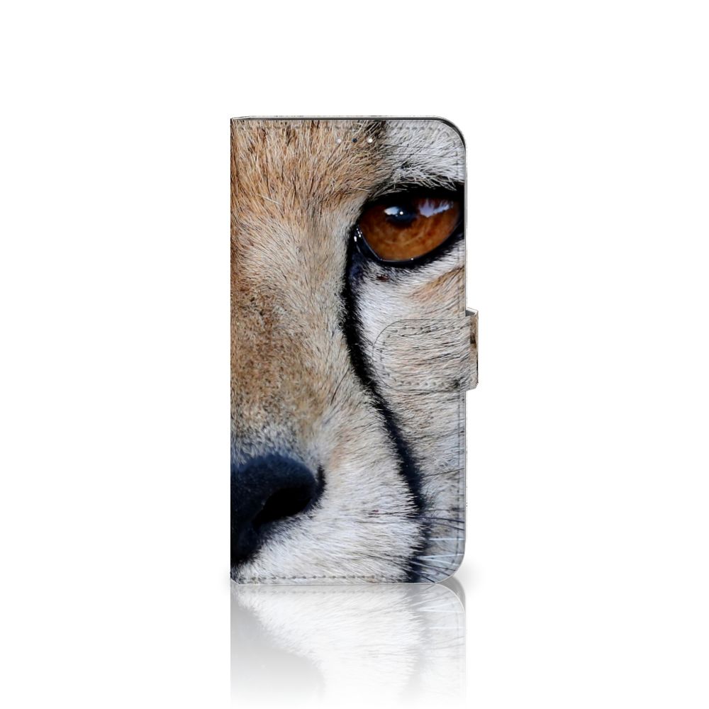 Samsung Galaxy A33 5G Telefoonhoesje met Pasjes Cheetah close-up van een cheeta oog