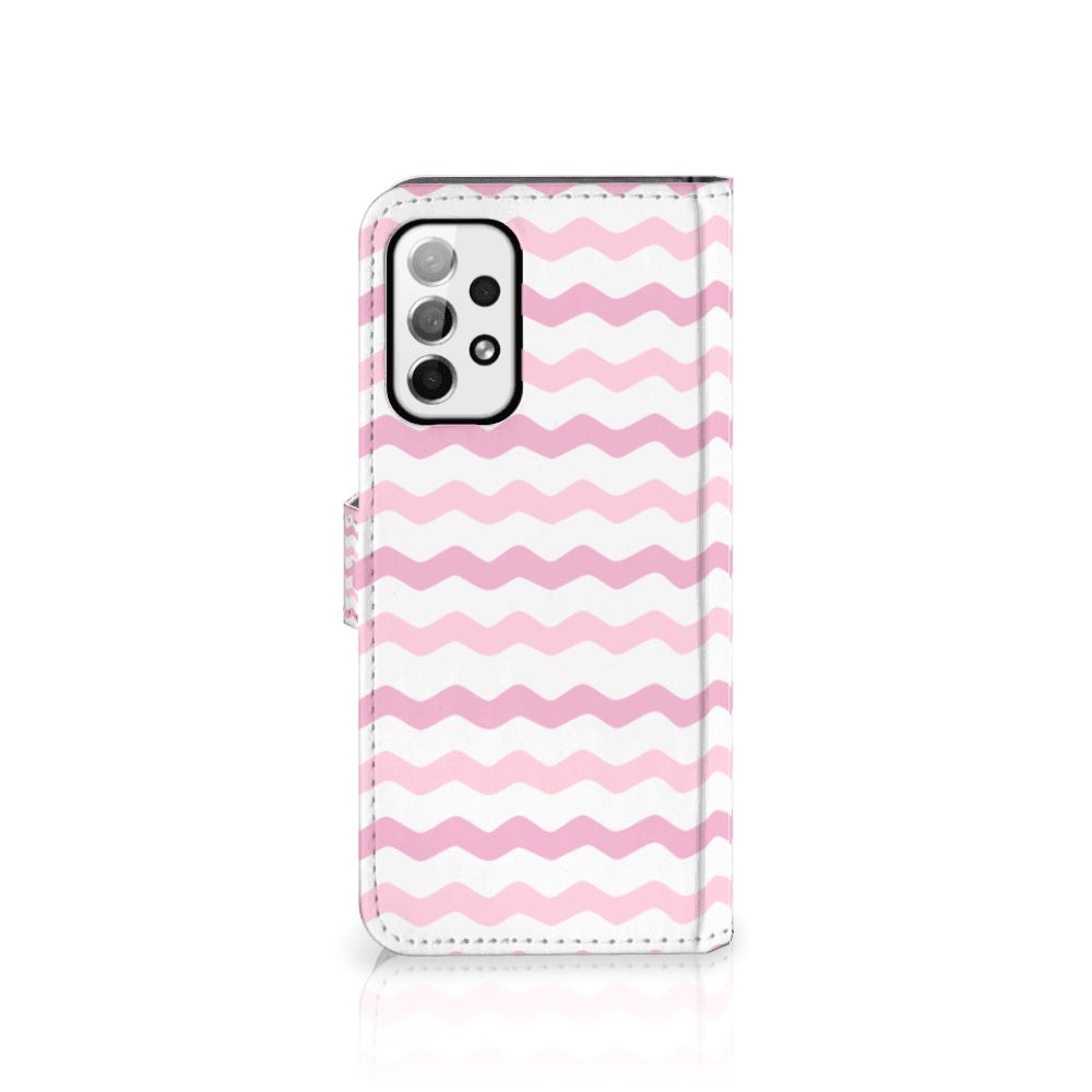 Samsung Galaxy A73 5G Telefoon Hoesje Waves Roze