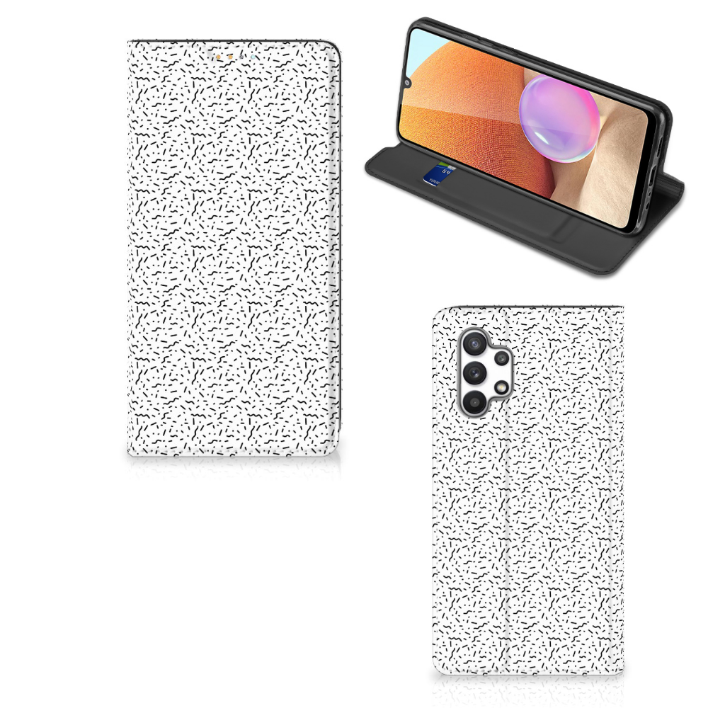 Samsung Galaxy A32 4G | A32 5G Enterprise Editie Hoesje met Magneet Stripes Dots - B2C Telecom