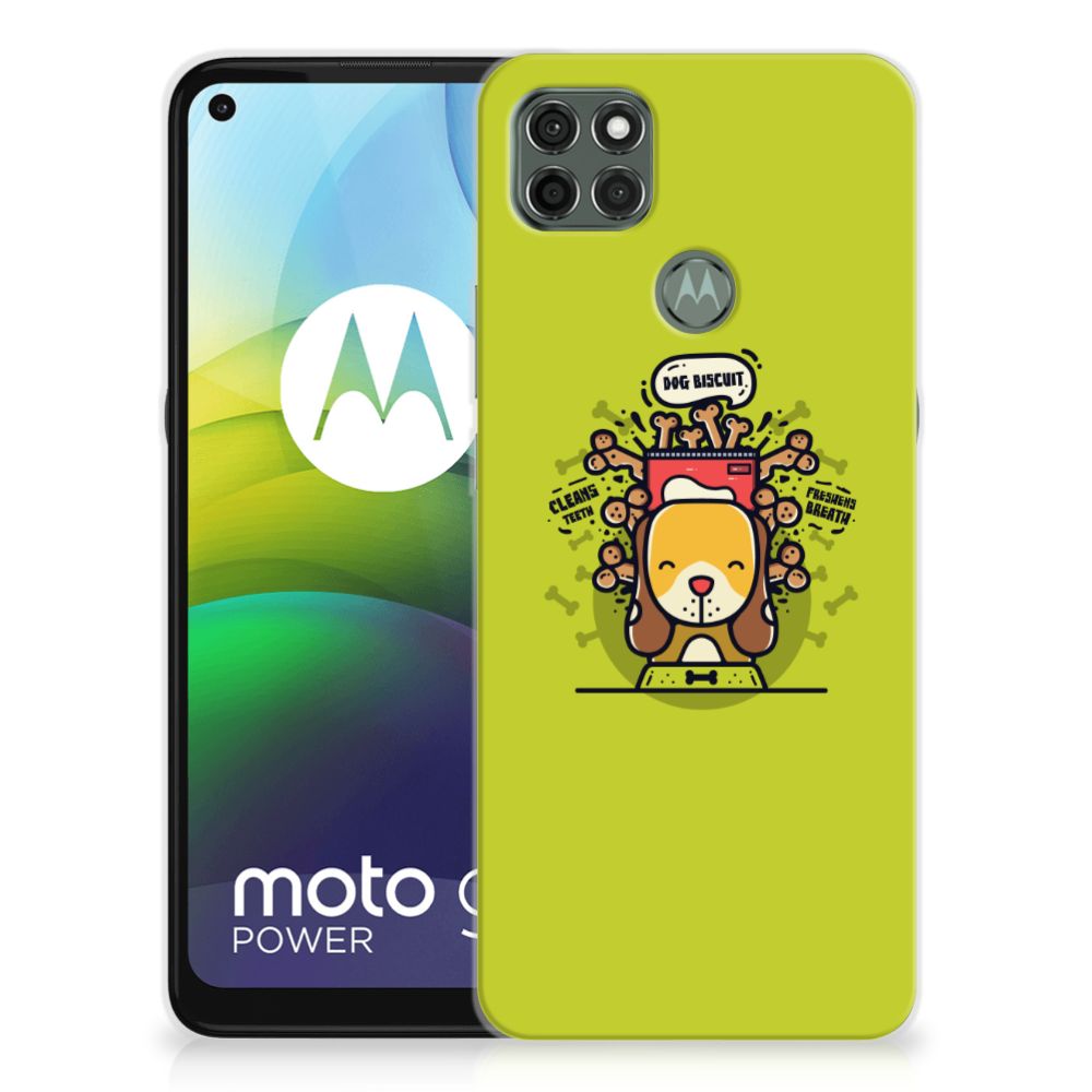 Motorola Moto G9 Power Telefoonhoesje met Naam Doggy Biscuit