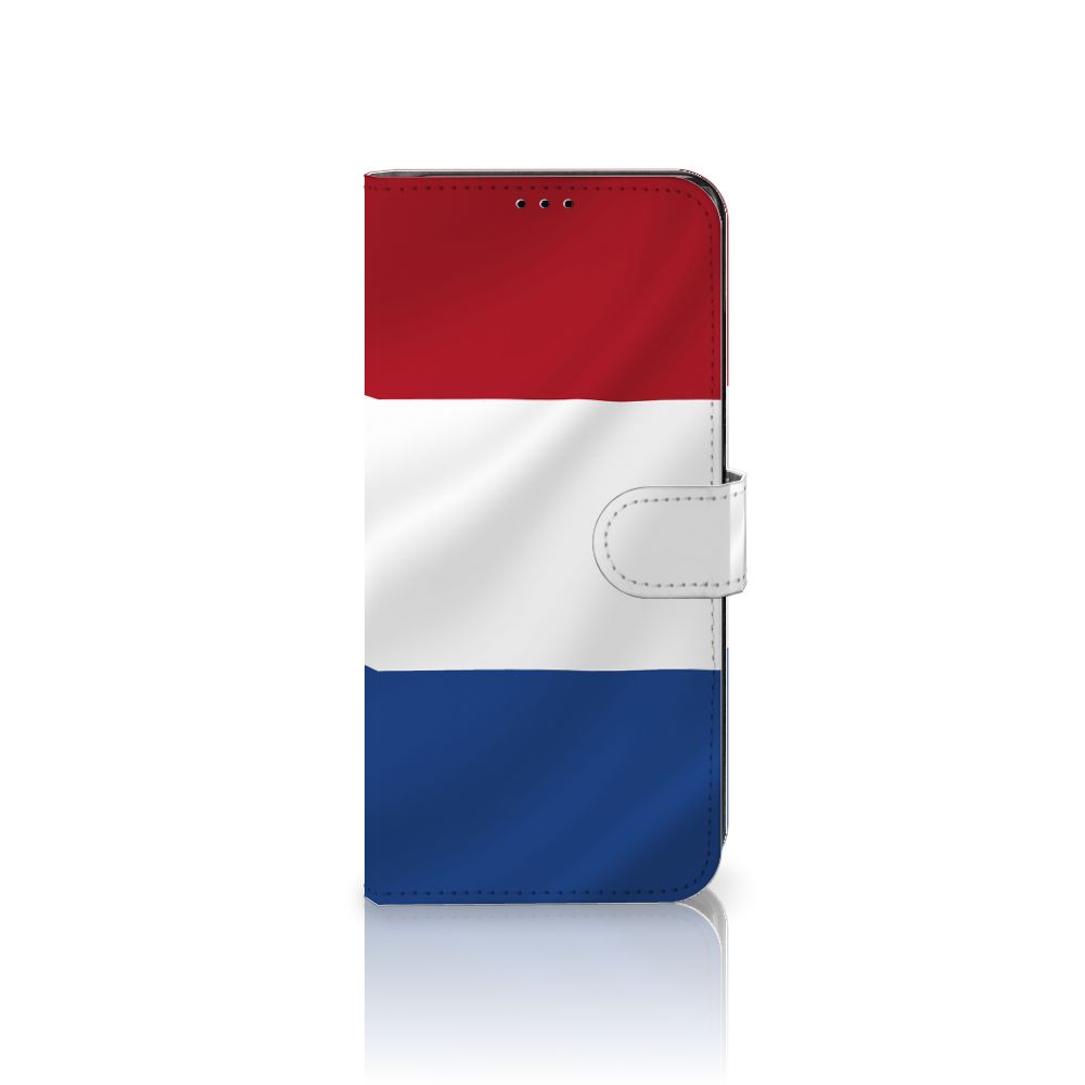 Motorola Edge 30 Pro Bookstyle Case Nederlandse Vlag met artistiek design van de Nederlandse vlag.