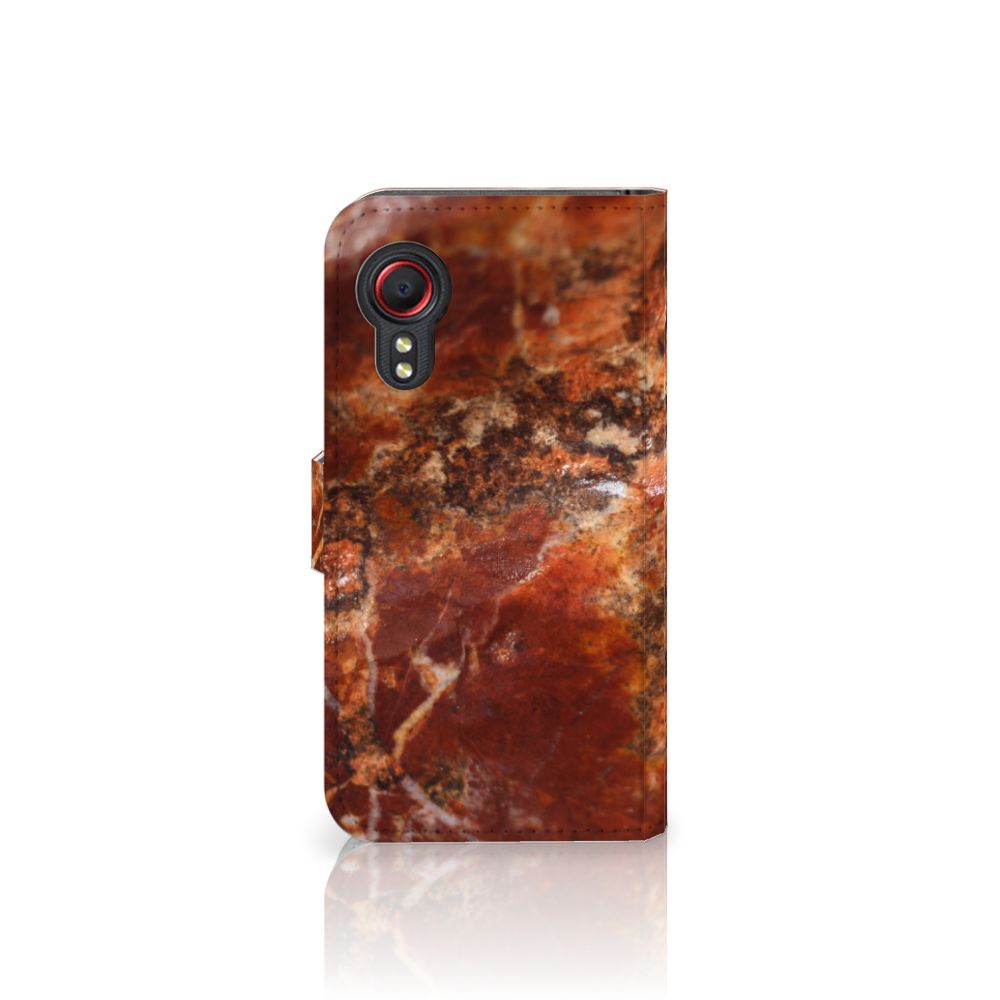 Samsung Galaxy Xcover 5 Bookcase Marmer Bruin
