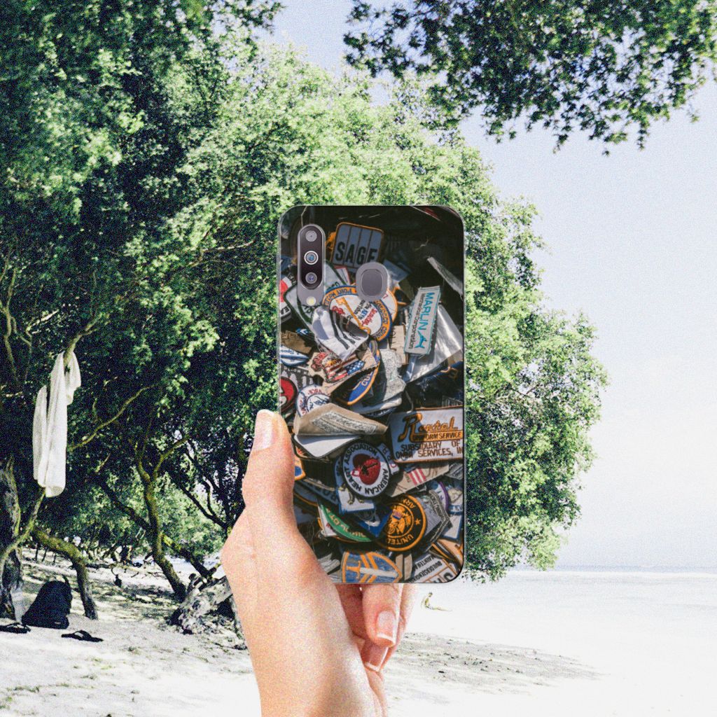 Samsung Galaxy M30 Siliconen Hoesje met foto Badges