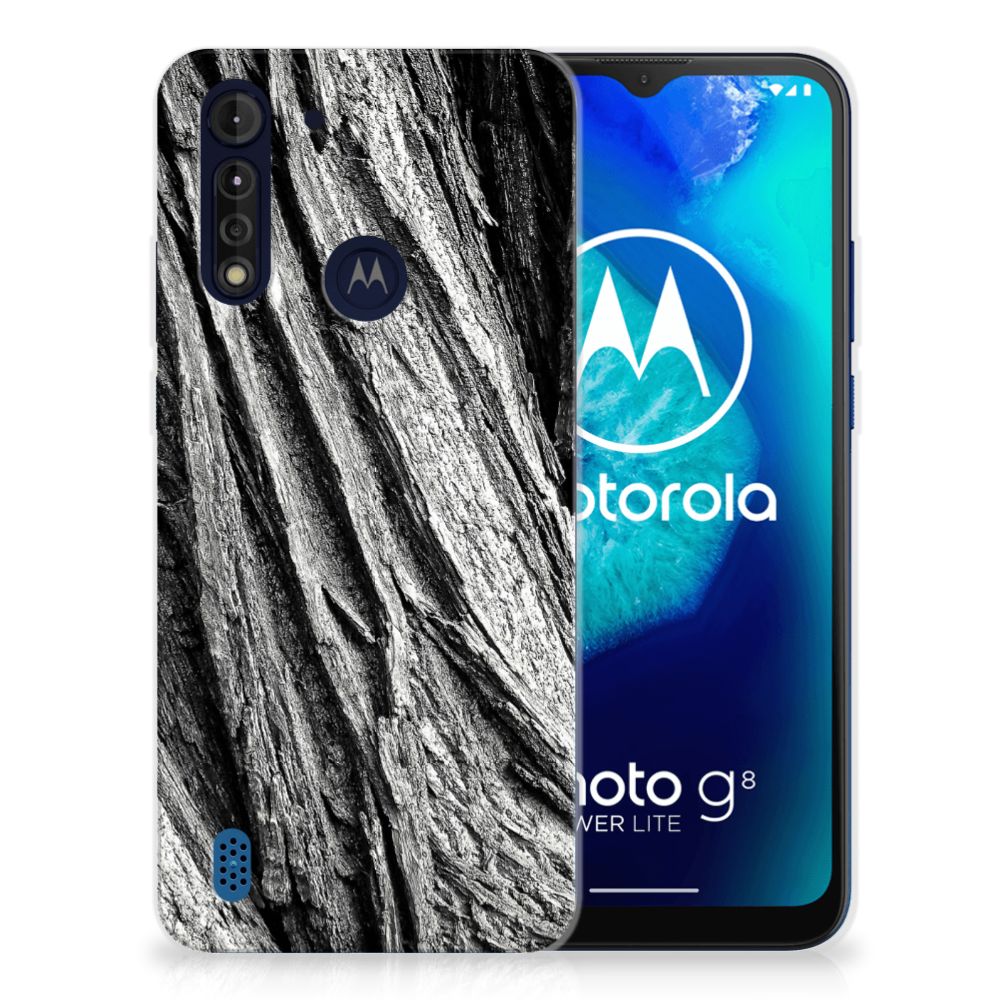 Bumper Hoesje Motorola Moto G8 Power Lite Boomschors Grijs B2C Telecom