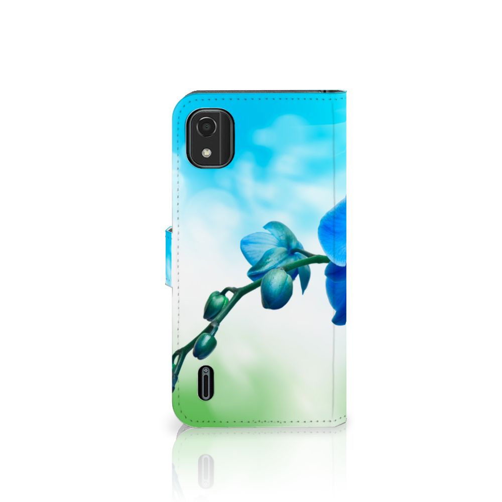 Nokia C2 2nd Edition Hoesje Orchidee Blauw - Cadeau voor je Moeder