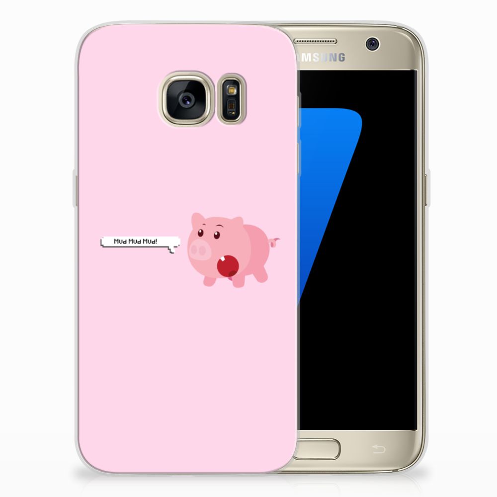 Samsung Galaxy S7 Telefoonhoesje met Naam Pig Mud