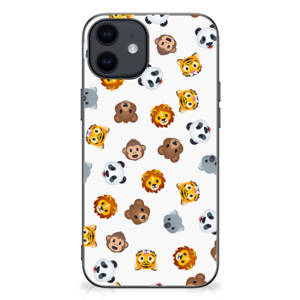 Bumper Case voor iPhone 12 Pro | 12 (6.1") Dieren Emojis