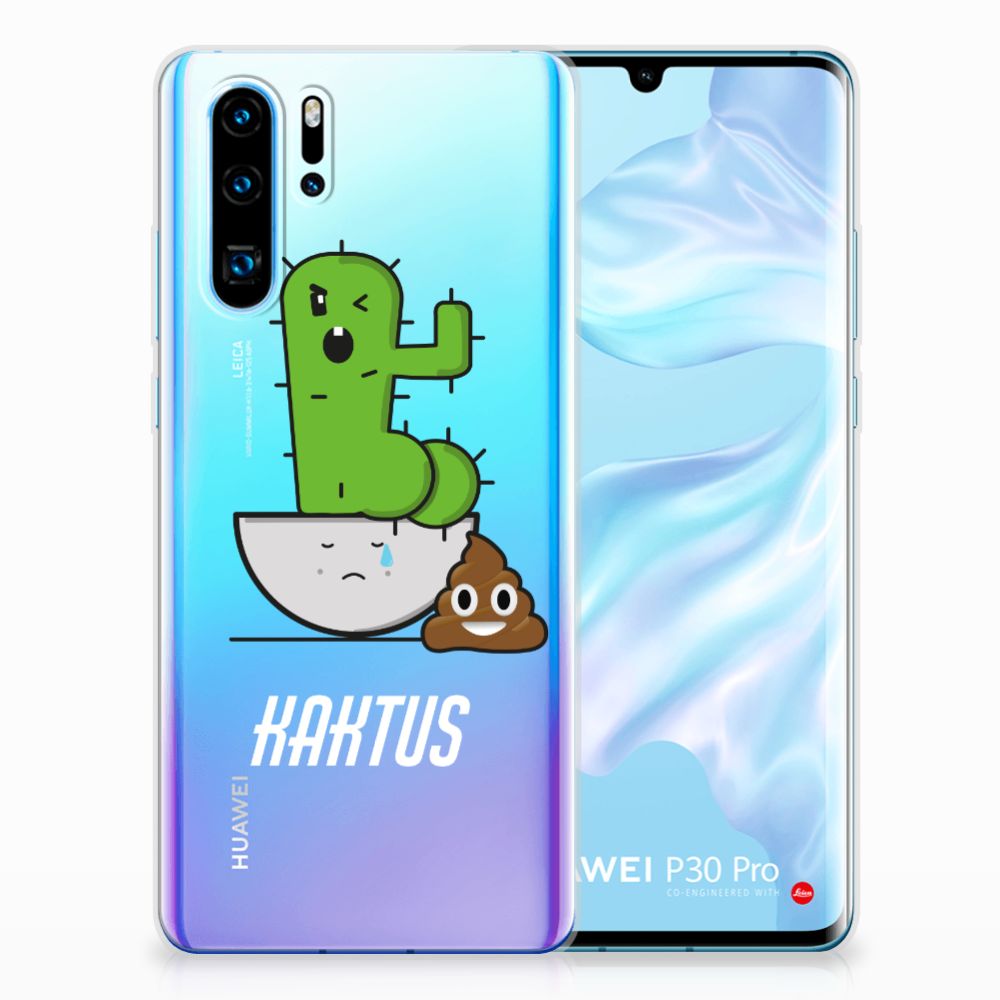 Huawei P30 Pro Telefoonhoesje met Naam Cactus Poo