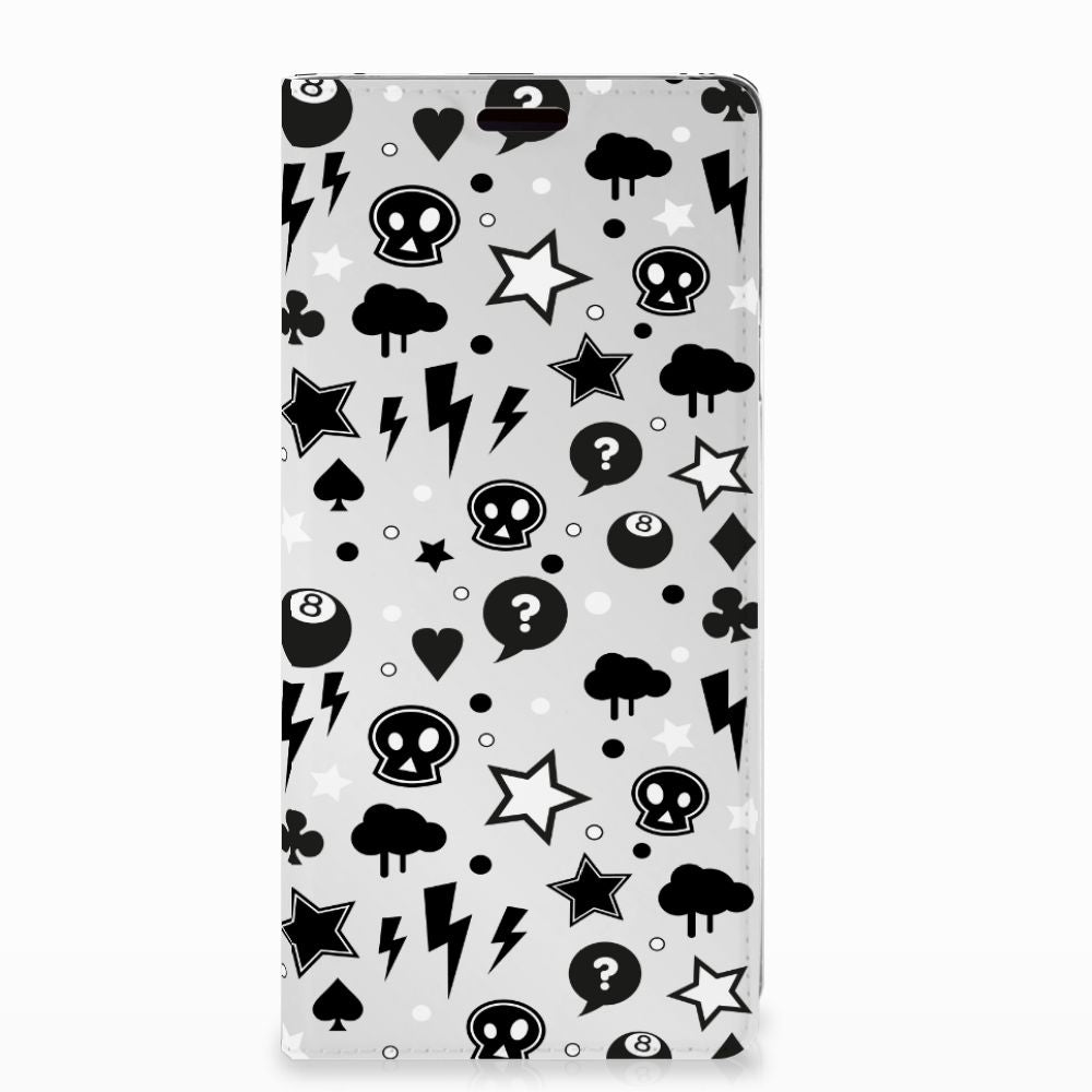 Mobiel BookCase Samsung Galaxy Note 9 Silver Punk