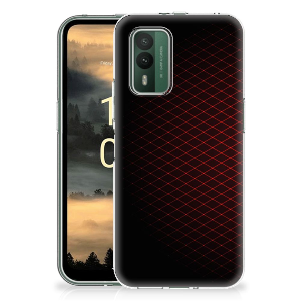 Nokia XR21 TPU bumper Geruit Rood