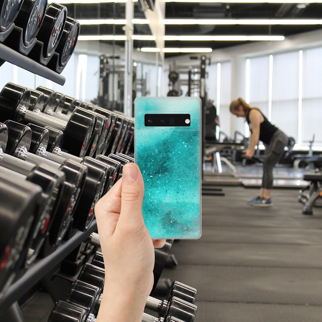 Hoesje maken Google Pixel 6 Pro Painting Blue B2C Telecom