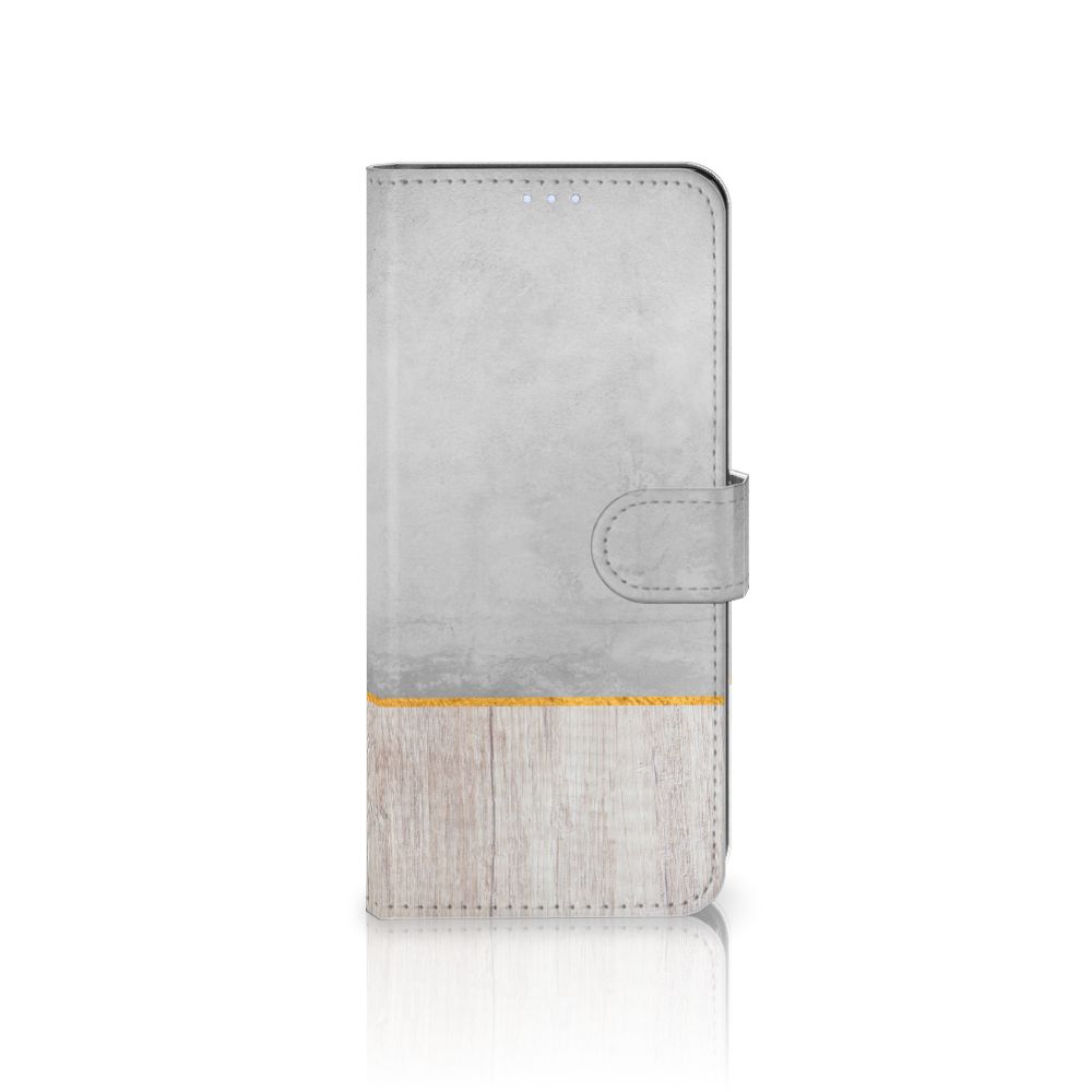 Motorola Moto G100 Book Style Case Wood Concrete