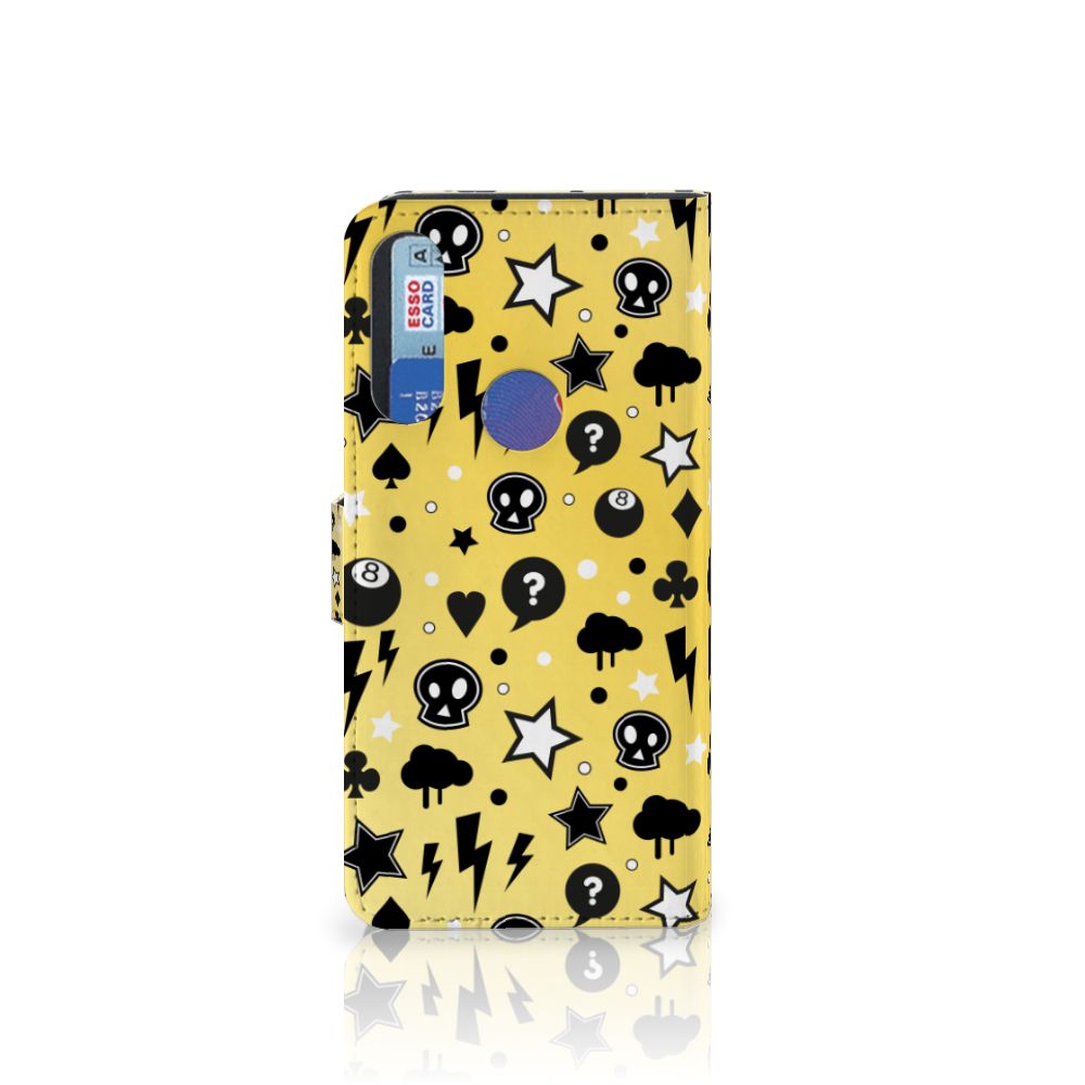 Telefoonhoesje met Naam Alcatel 1S 2020 Punk Geel