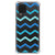 Samsung Galaxy A12 Doorzichtige Silicone Hoesje Zigzag Blauw