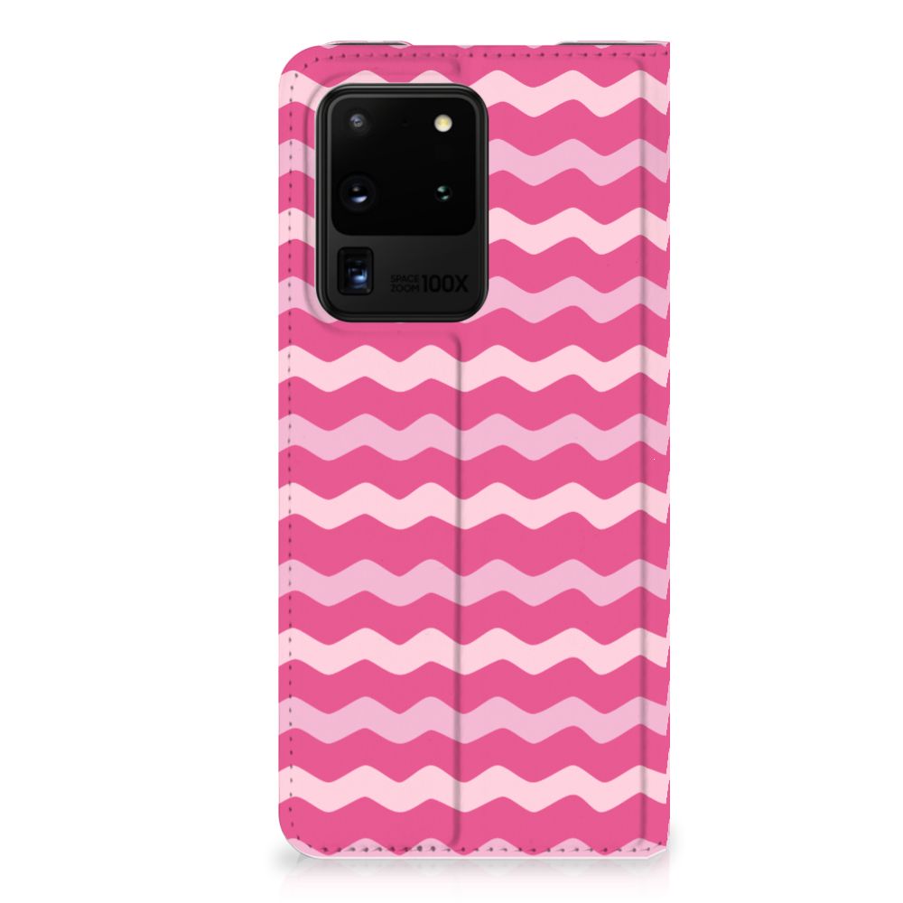 Samsung Galaxy S20 Ultra Hoesje met Magneet Waves Pink - B2C Telecom