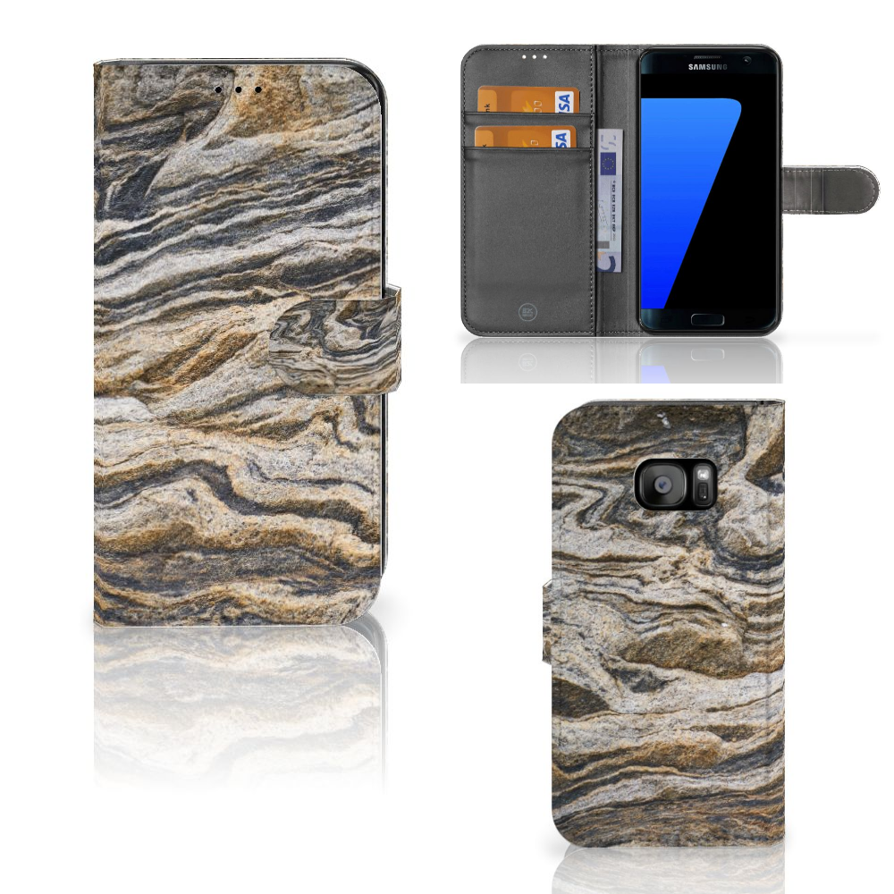 Samsung Galaxy S7 Edge Bookcase Steen