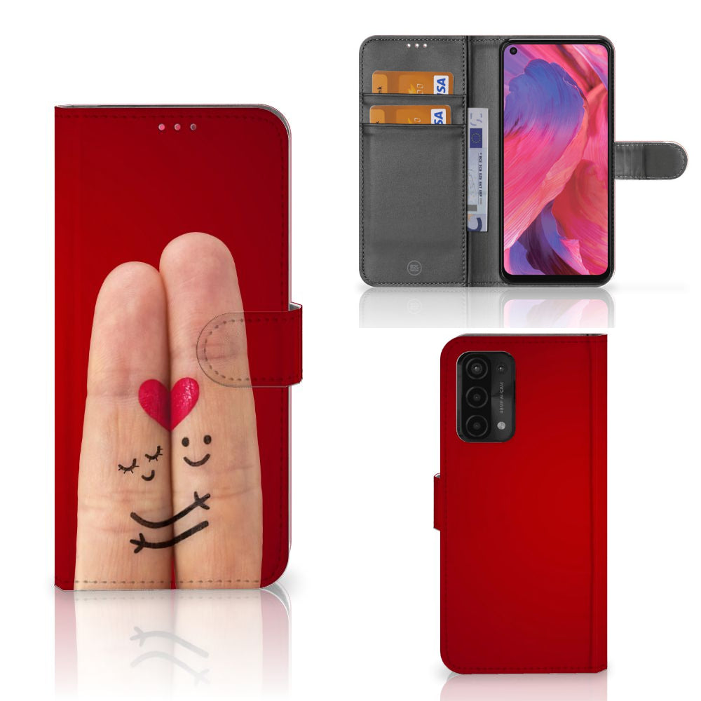 OPPO A54 5G | A74 5G | A93 5G Wallet Case met Pasjes Liefde - Origineel Romantisch Cadeau