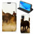 Huawei P40 Lite Hoesje maken Design Cowboy met paarden en cowboy in een zonovergoten landschap
