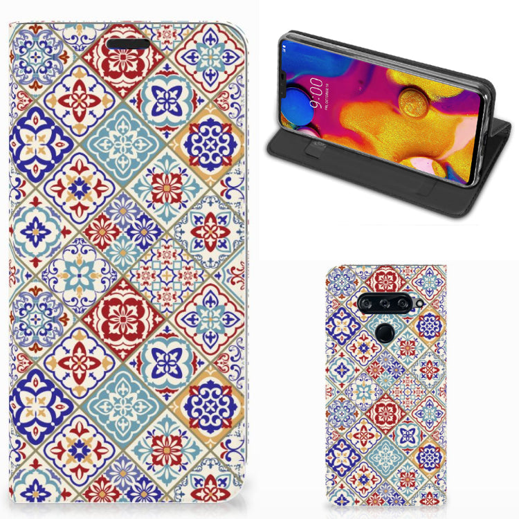 LG V40 Thinq Standcase Tiles Color